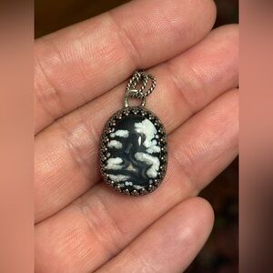 Elegant Midnight Cloud Sterling Silver Pendant Necklace